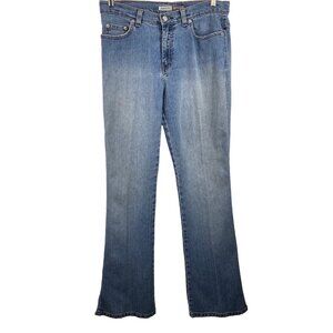 St Johns Bay Womens Stretch Bootcut Blue Denim Jeans Size 10